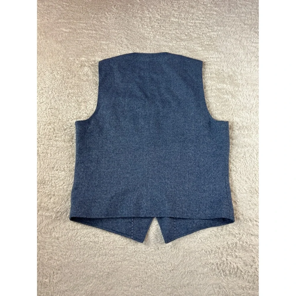 Joseph Abboud Suit Vest Small Blue Heathered Five Button Waistcoat Mens S